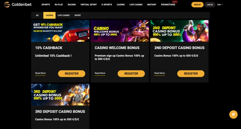 Goldenbet Bonuses Goldenbet Bonuses